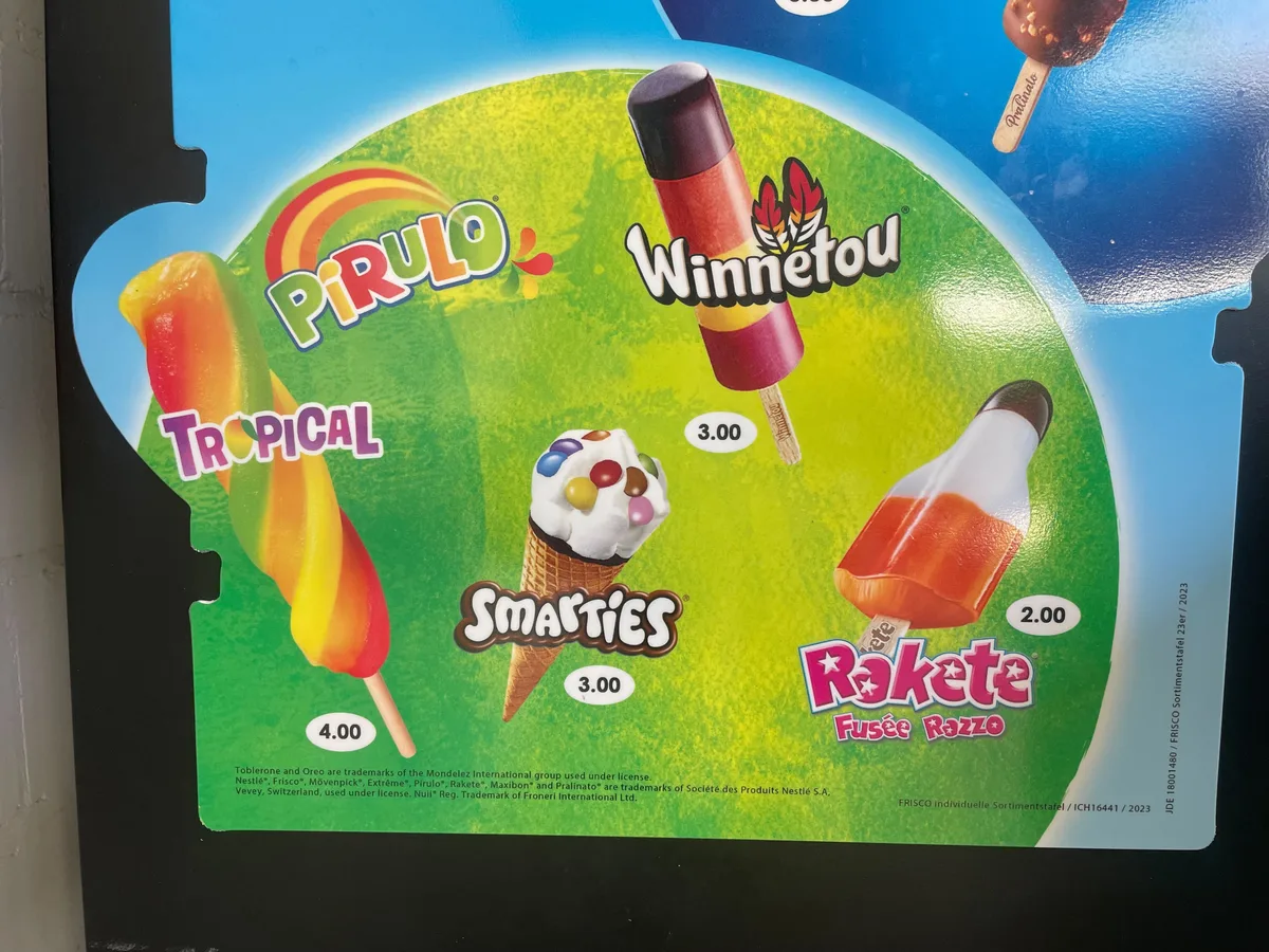 Ausschnitt aus einer Glacekarte